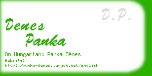 denes panka business card
